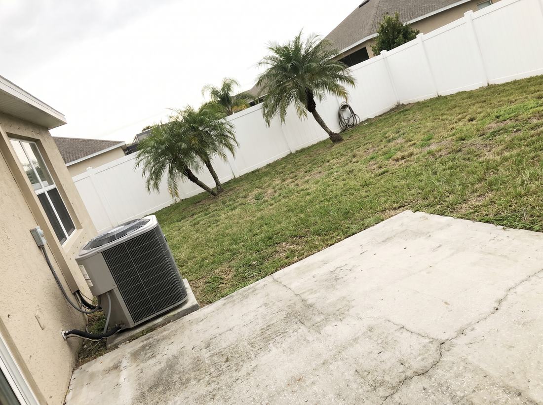 Backyard before the pool design